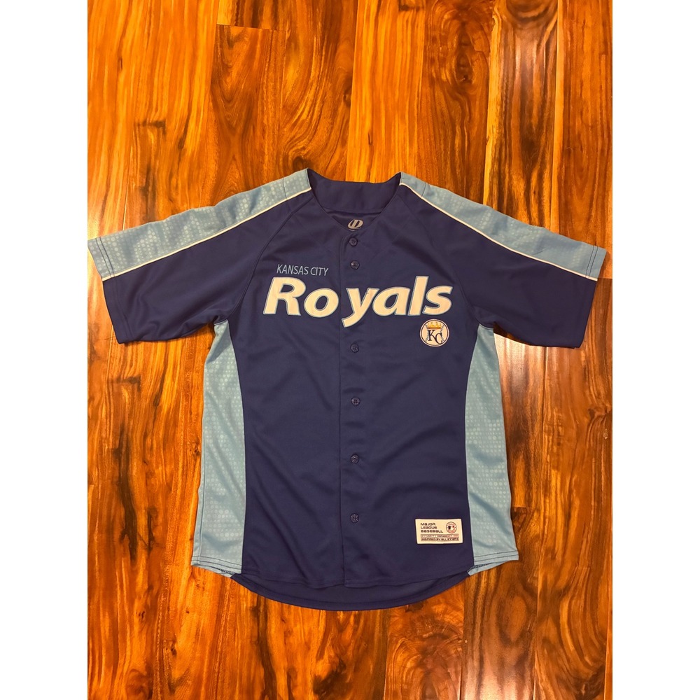 Kansas City Royals MLB Baseball Jersey Dynasty Series Blue Mens Medium 0135
